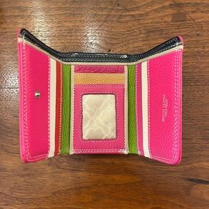 Pink Italian Leather Wallet